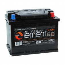 Аккумулятор автомобильный SMART ELEMENT 60 Ач 480 А обратная пол.